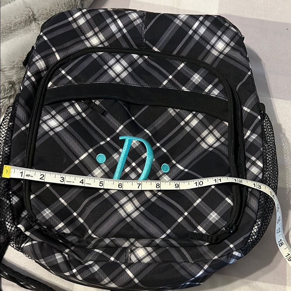 Black Plaid Backpack - image 7